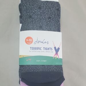 Joules Tights Navy Metallic Dot